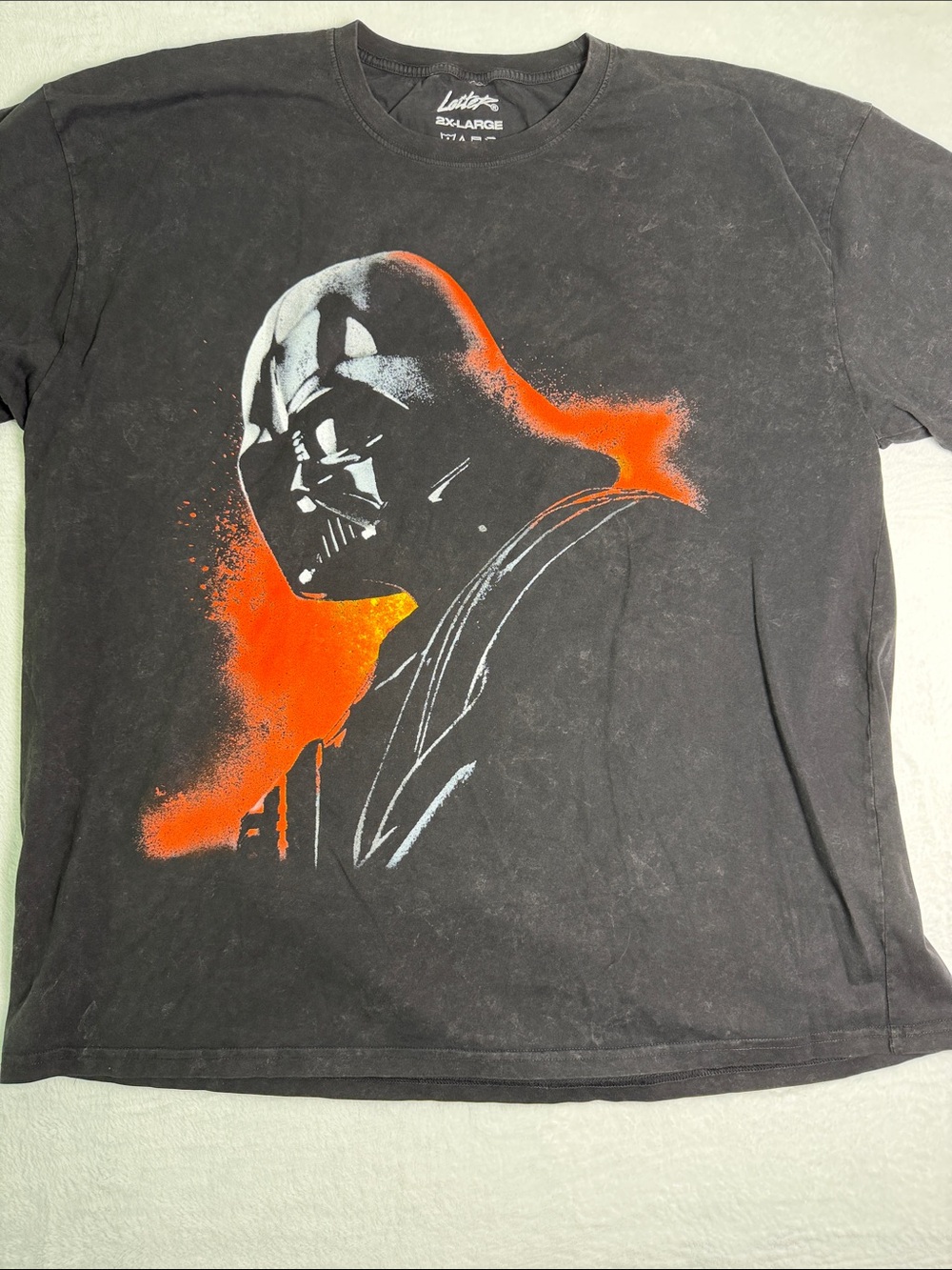 LOITER Size XXL Star Wars Darth Vader Graphic Tee - Black & Orange - Picture 2 of 7